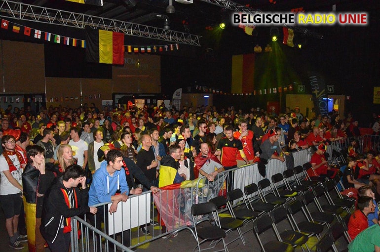 Kubox liep goed vol voor voetbalwedstrijd België - Italië op groot scherm