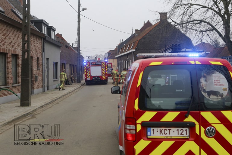 Brandje na asfalteringswerken snel geblust in Kuurne