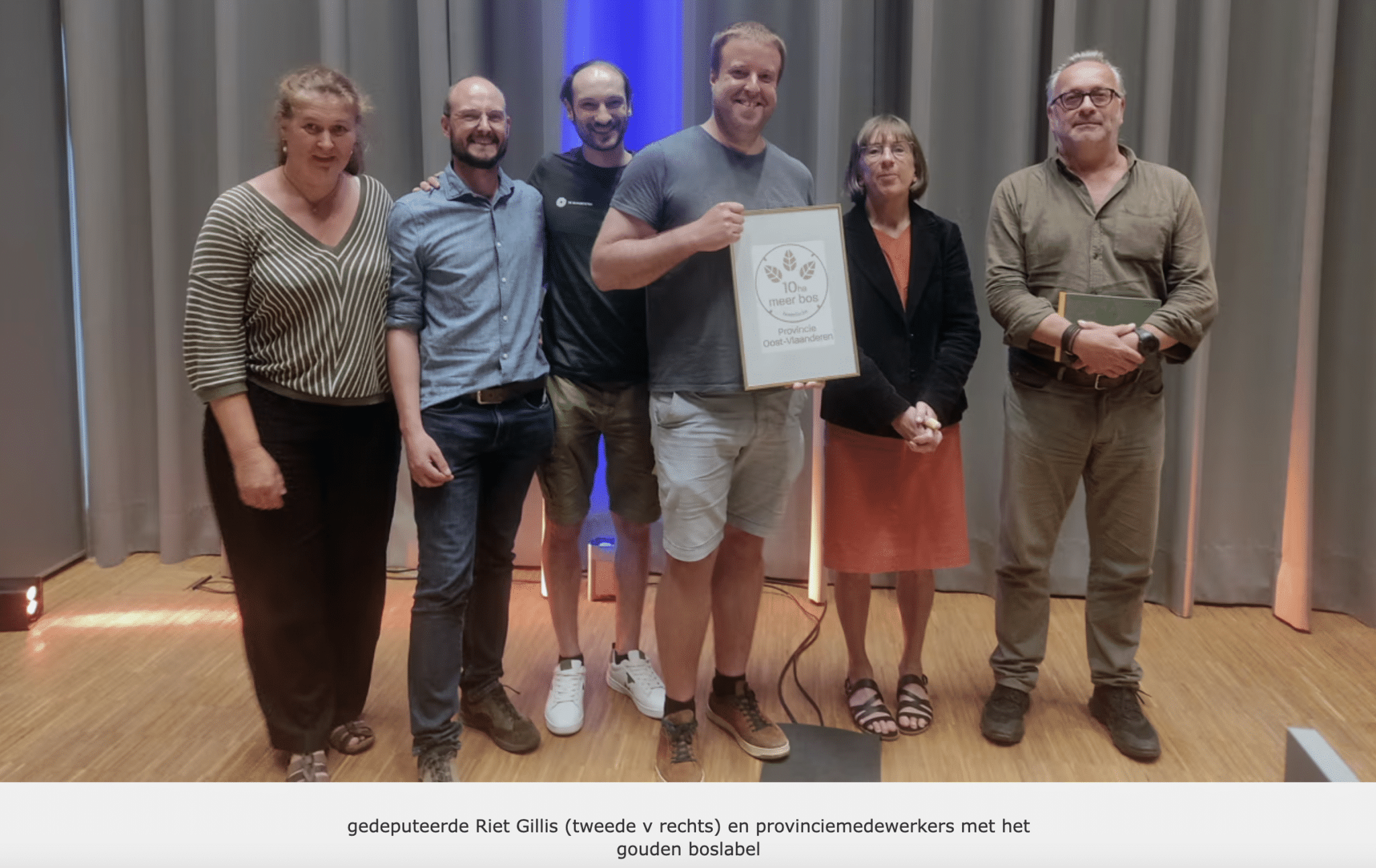 Provincie Oost-Vlaanderen bekroond als één van grootste bebossers van Vlaanderen