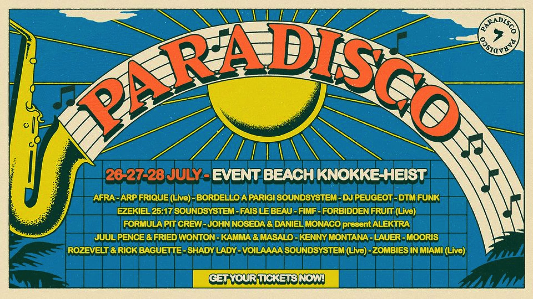 Zesde editie Paradisco wordt een driedaagse op 26 - 27 en 28 juli