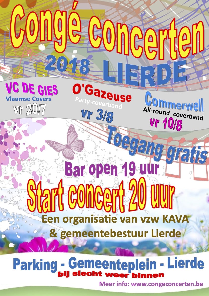 De affiche van de allereerste Congé Concerten in 2018