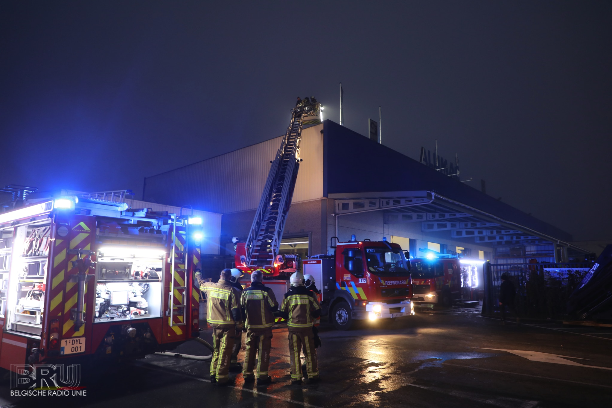 Brand bij Alumac in Heule