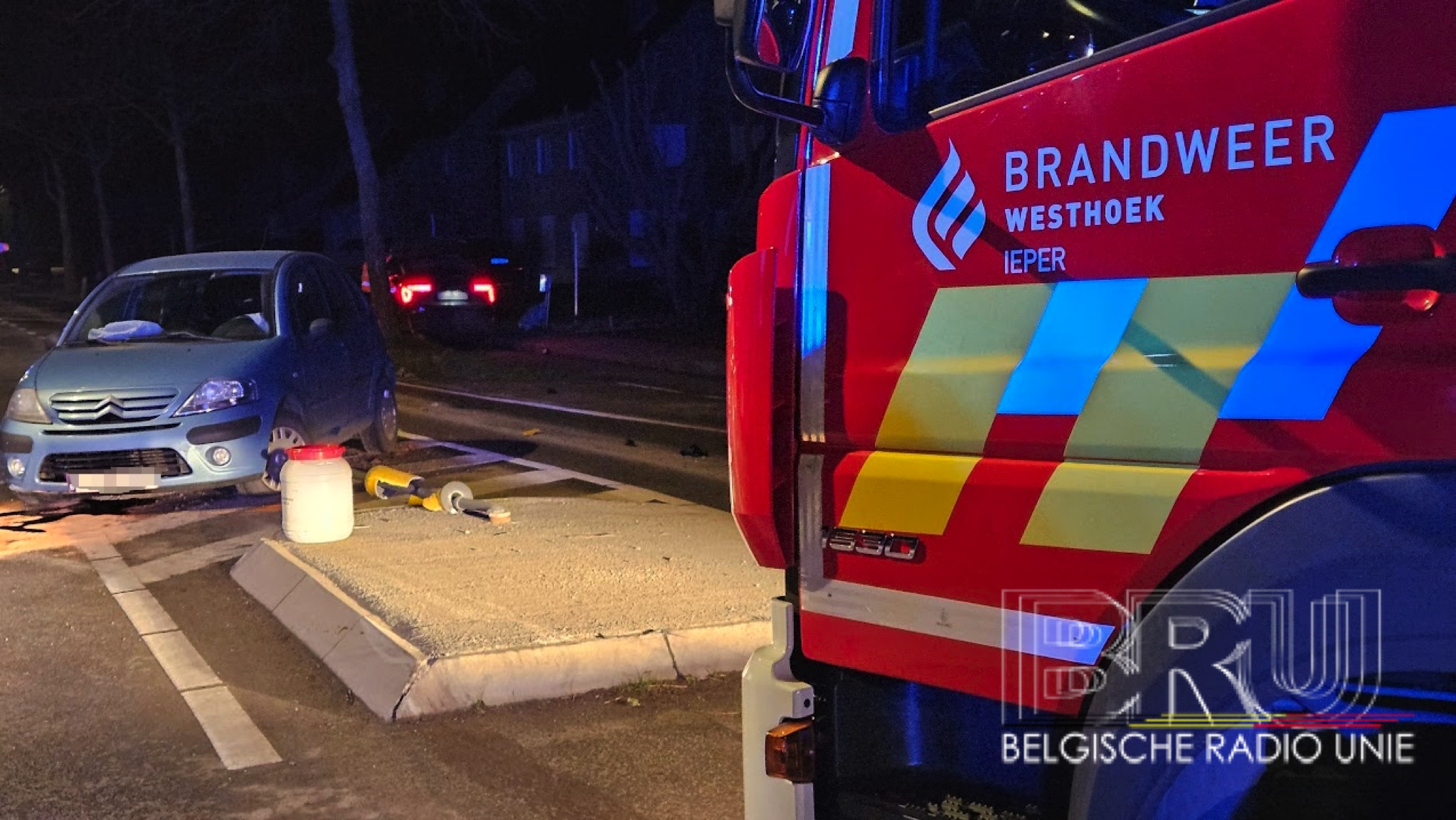 Twee gewonden bij kop-staart aanrijding te Ieper