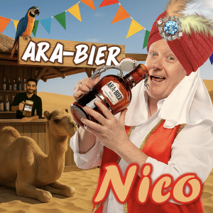 Ambiancemaker Nico uit Zottegem serveert deze zomer Ara-Bier