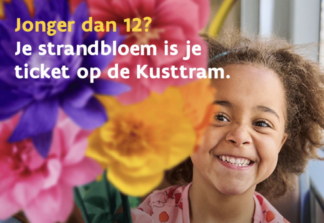 Je strandbloem is je ticket op de Kusttram