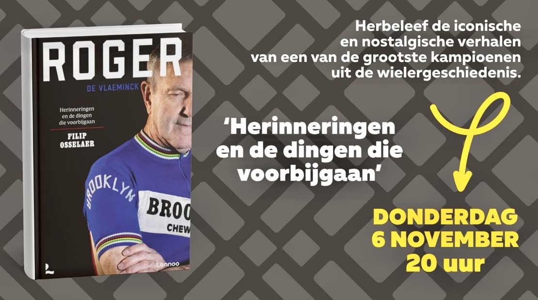 Roger De Vlaeminck & Filip Osselaer stellen nieuw boek voor in het Centrum Ronde van Vlaanderen