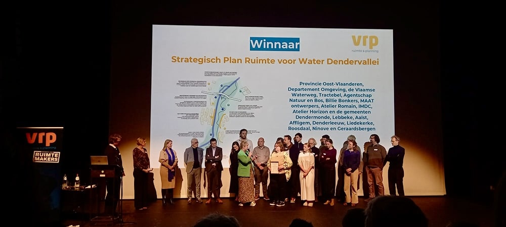 Dendercoalitie wint Vlaamse Planningsprijs ​​voor Strategisch Plan Ruimte voor Water Dendervallei