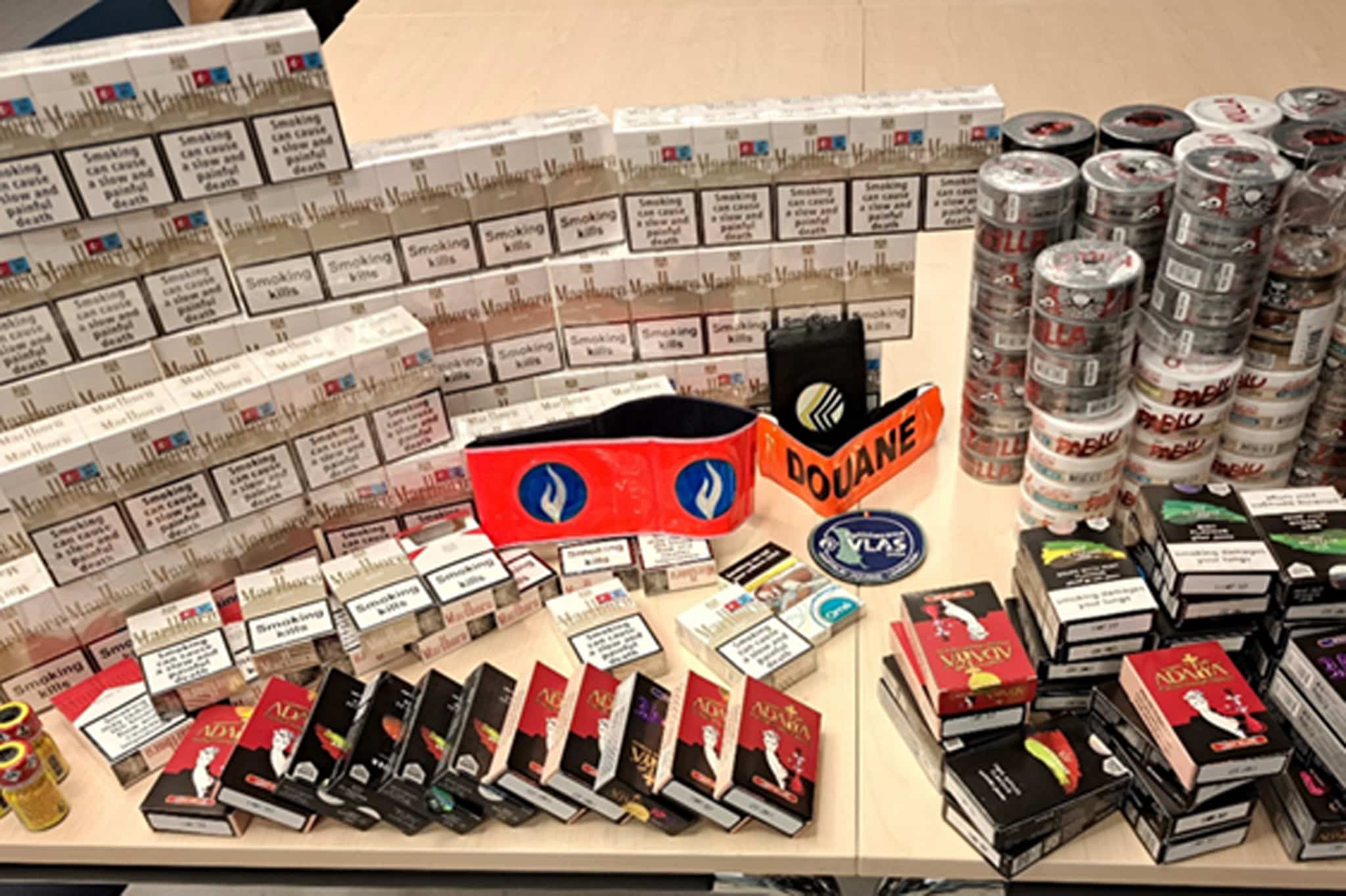 In beslag genomen goederen.