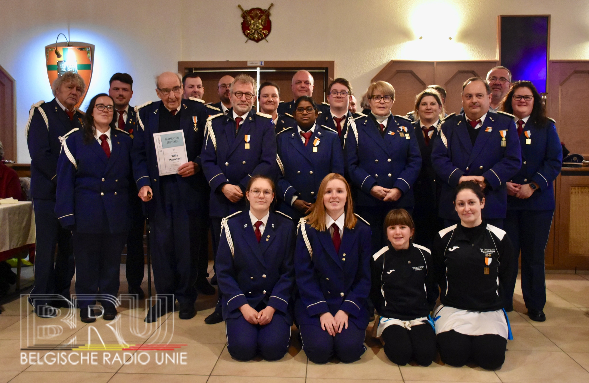 Verdienstelijke leden van Koninklijke Harmonie Kunst na Arbeid uit Veldegem geëerd