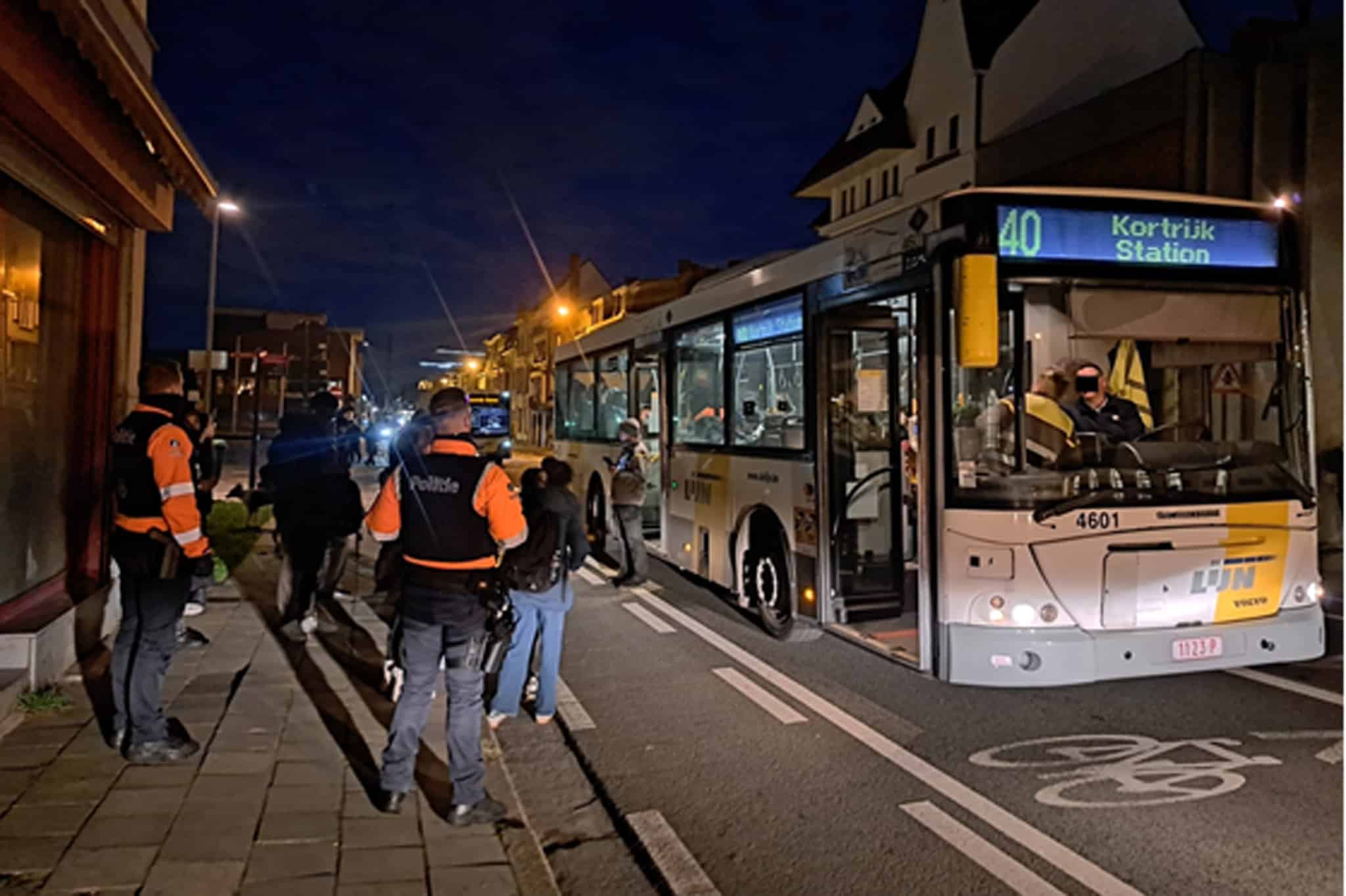 politiecontrole bus de lijn kortrijk