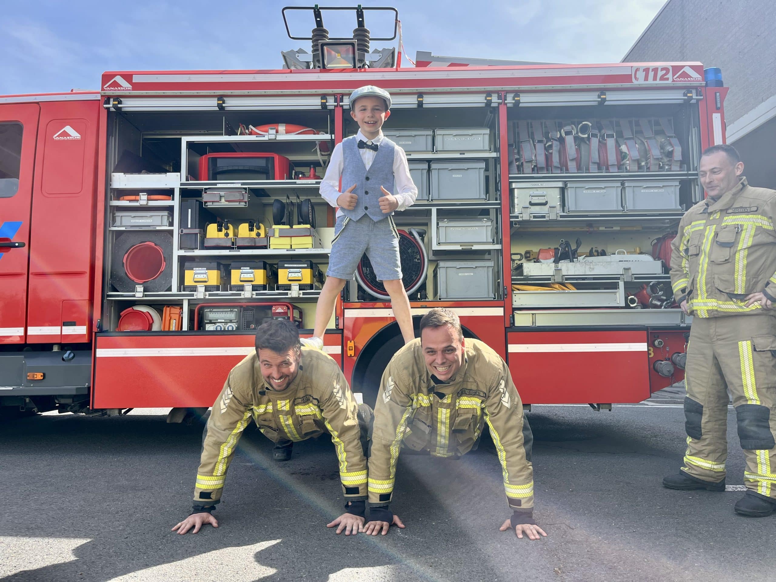 Fotoshoot bij de brandweer