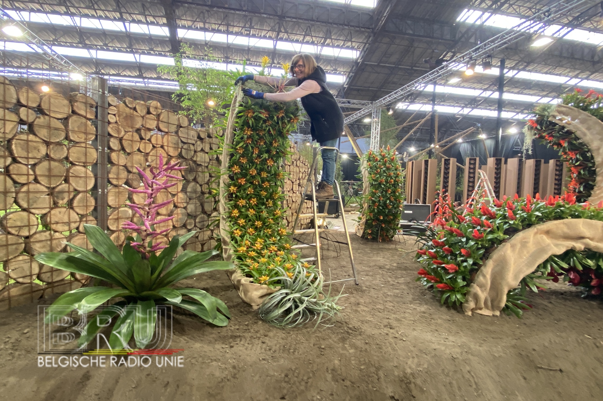 Gentse Floraliën in de laatste rechte lijn richting  opening