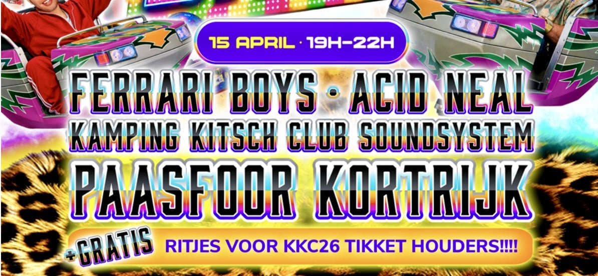 Kamping Kitsch Club trakteert voor 15de editie met gratis ritjes en stomende beats op 40ste verjaardag Deca Dance tijdens Kortrijkse Paasfoor