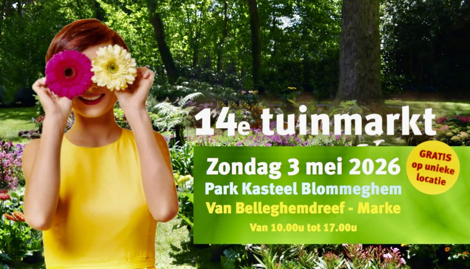 Veertiende tuinmarkt te Kortrijk-Marke