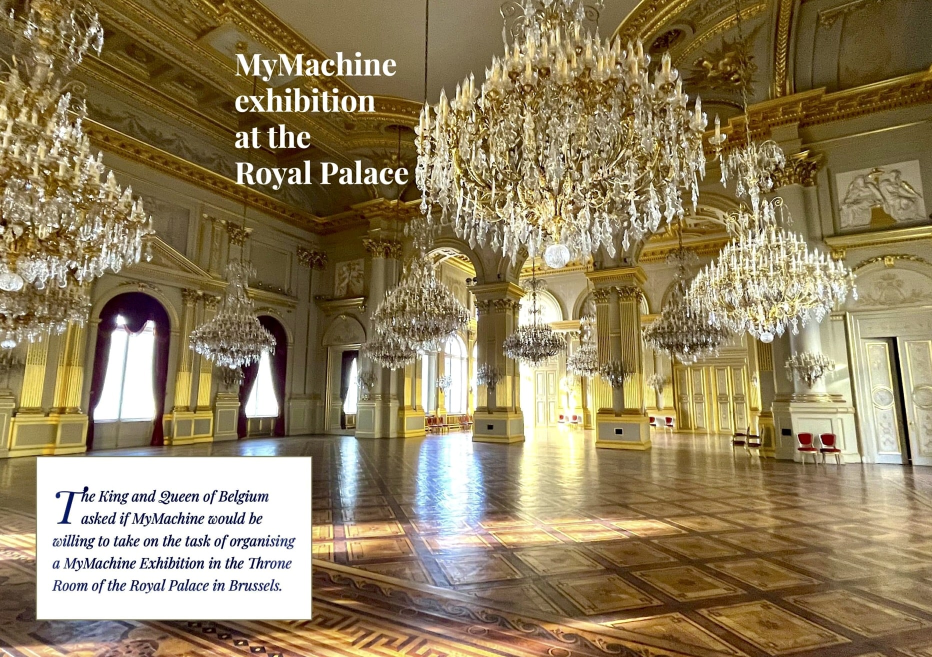 MyMachine Expo in de Troonzaal van het Koninklijk Paleis