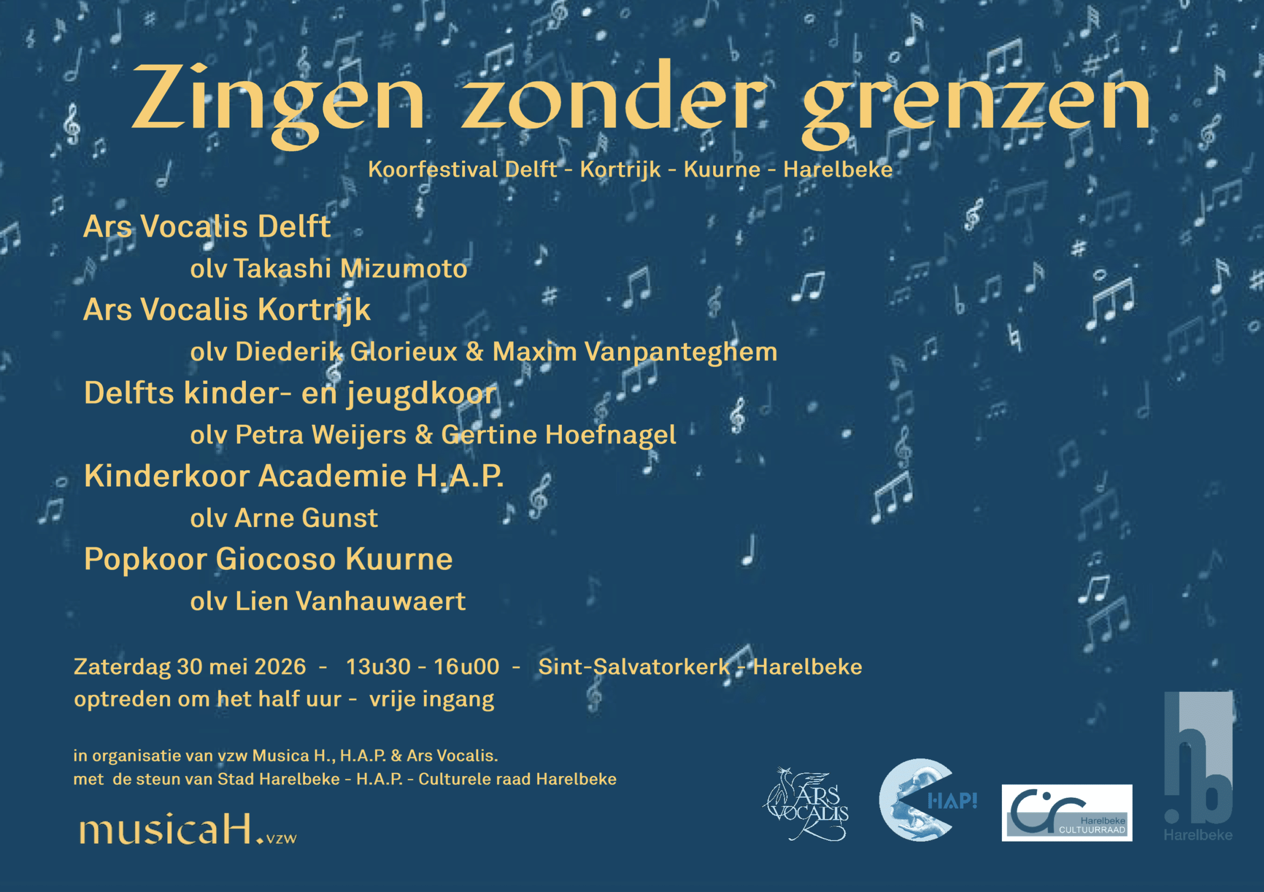 Zingen Zonder Grenzen - korenfestival Delft-Kortrijk-Kuurne-Harelbeke