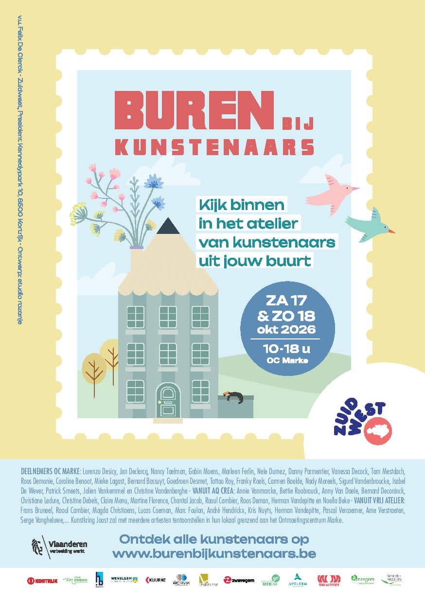 Buren bij Kunstenaars in OC Marke – Groepstentoonstelling – MEER dan 45 kunstenaars