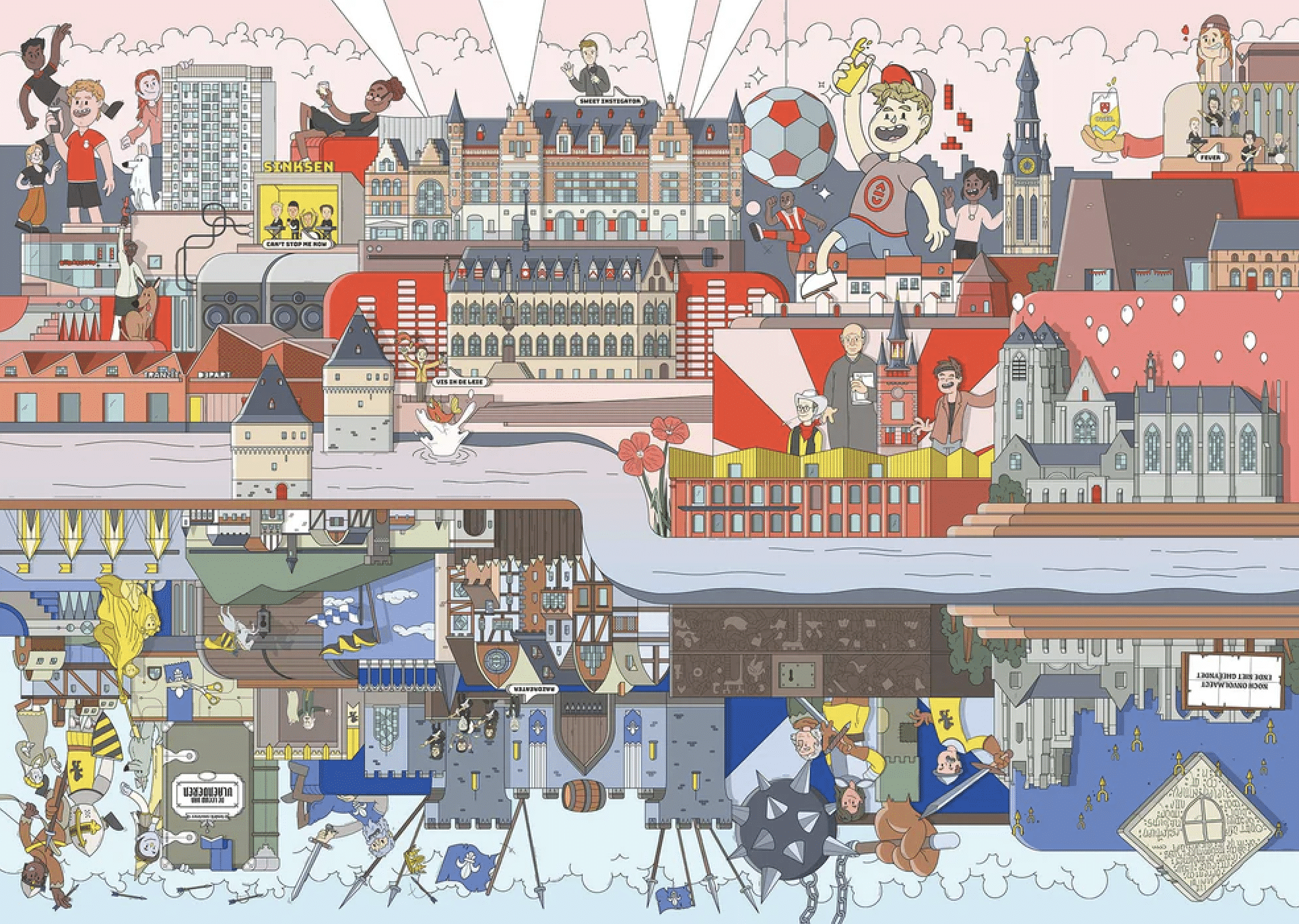 Kortrijk krijgt een eigen stadspuzzel, met de Guldensporenslag verwerkt in het ontwerp van Kortrijkzaan