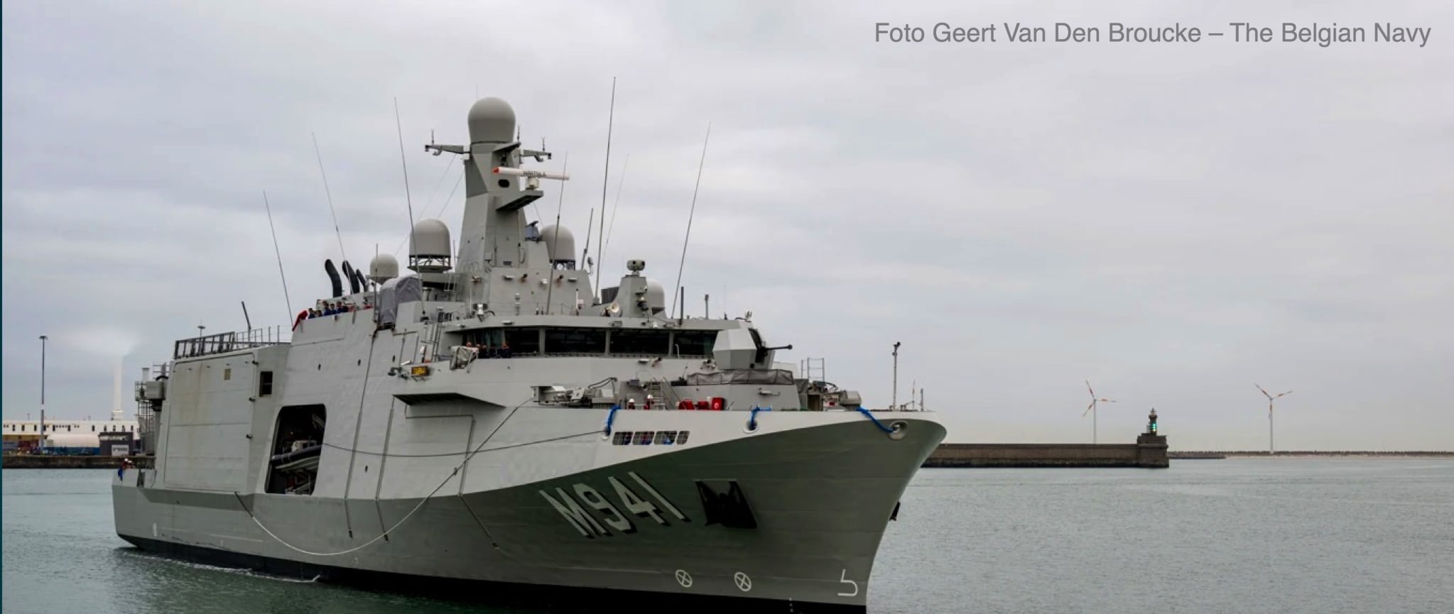 M941 Tournai vaart Zeebrugge binnen als volgende stap in de vernieuwing van de Belgische mijnenbestrijding