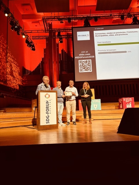 Stad Harelbeke wint SDG award 2026 en behaalt als enige Belgische gemeente het SDG Champion-label